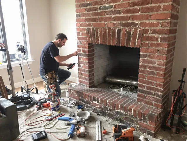 Pembroke Pines Chimney Sweep specialist finalizing chimney liner service in Pembroke Pines, FL