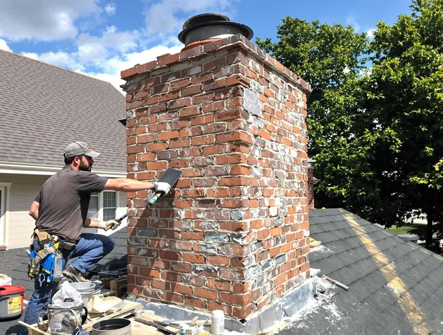 Completed chimney rebuild by Pembroke Pines Chimney Sweep in Pembroke Pines, FL
