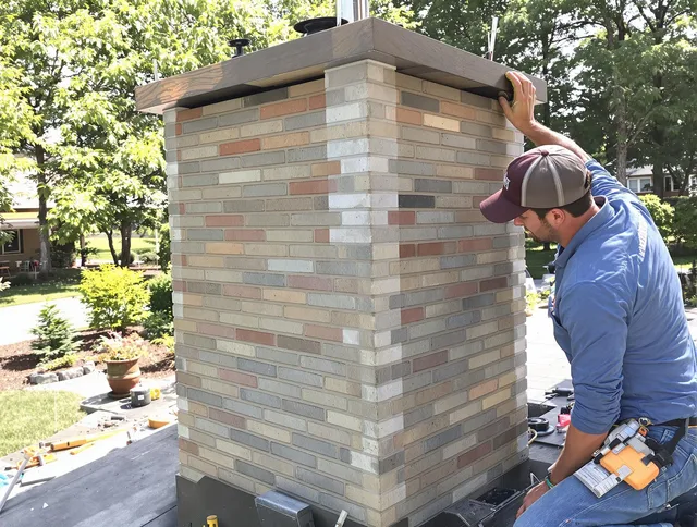Pembroke Pines Chimney Sweep completing a modern chimney remodel in Pembroke Pines, FL