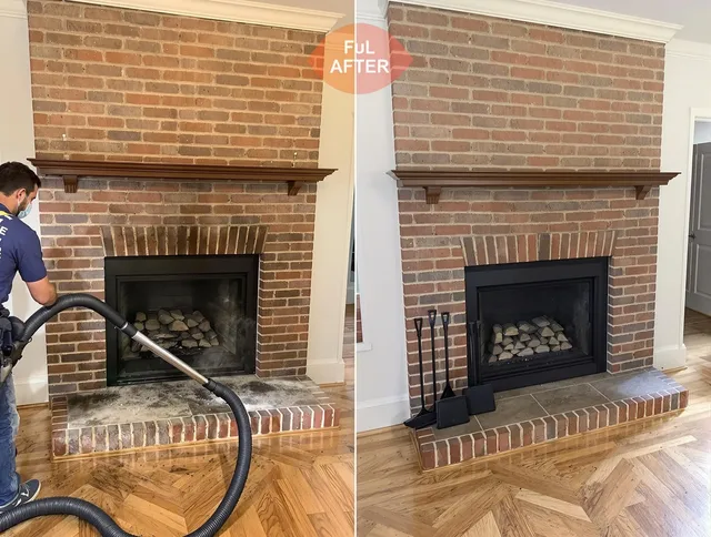 Pembroke Pines Chimney Sweep carefully sanitizing a fireplace in Pembroke Pines, FL