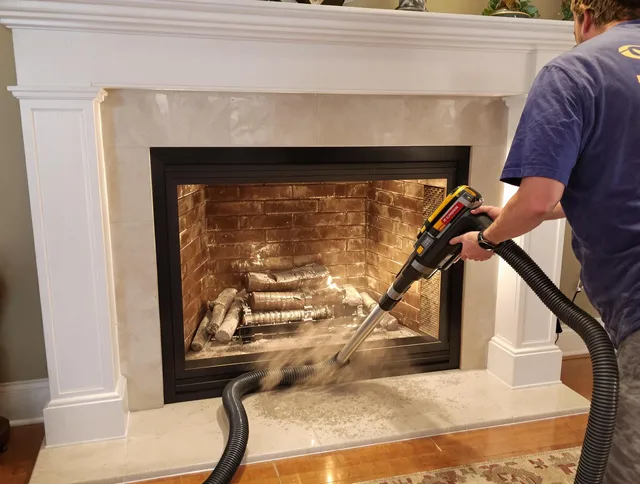 Fireplace cleaning performed by Pembroke Pines Chimney Sweep in Pembroke Pines, FL